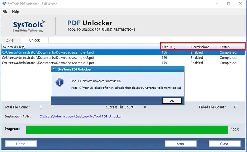 Remove Owner Level password from PDF